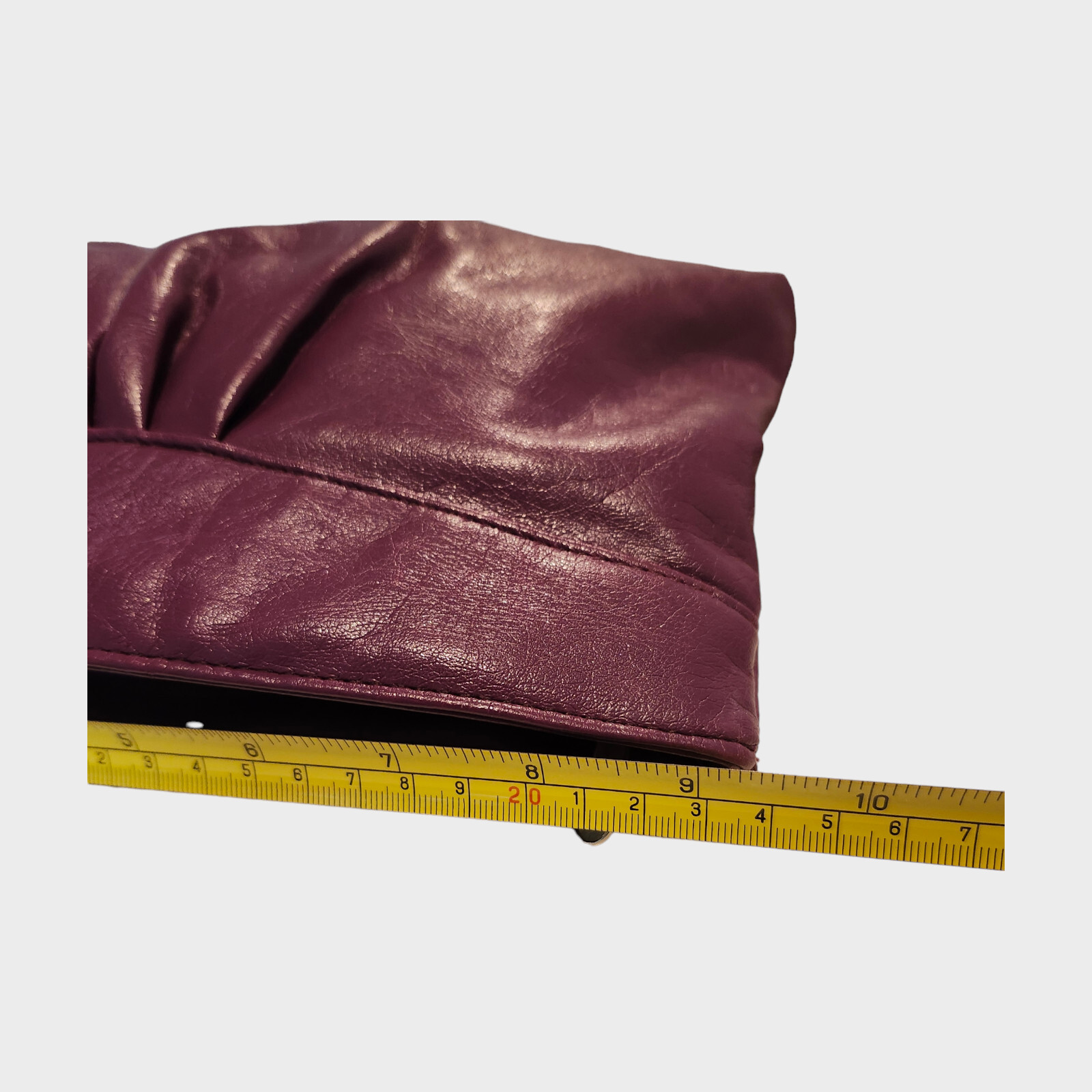 Vintage Grape Purple Zip Clutch approx 6.5×10.5in