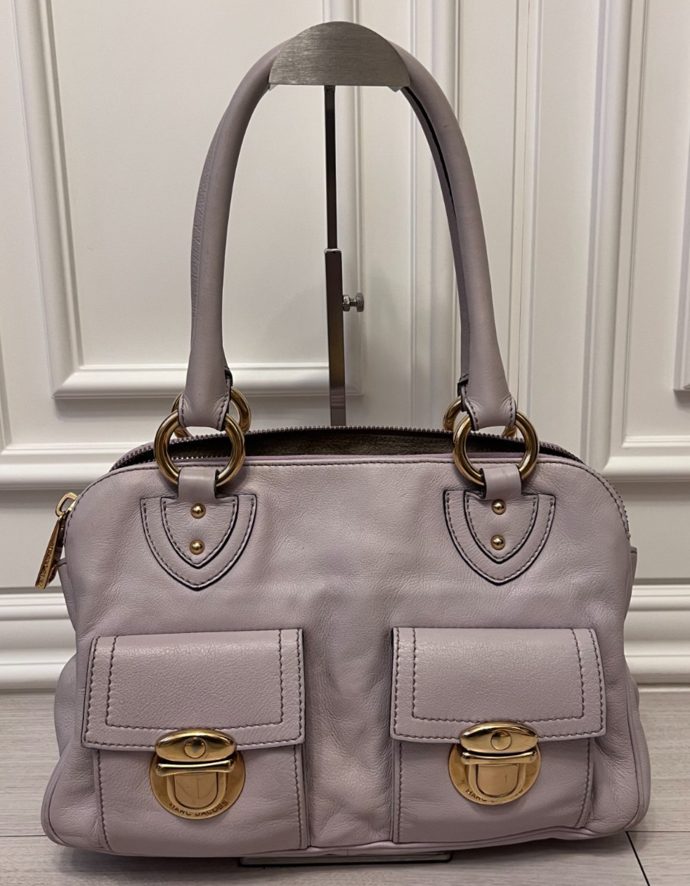 Vintage Marc Jacobs Classic Blake Shoulder bag Satchel Lilac Leather Authentic