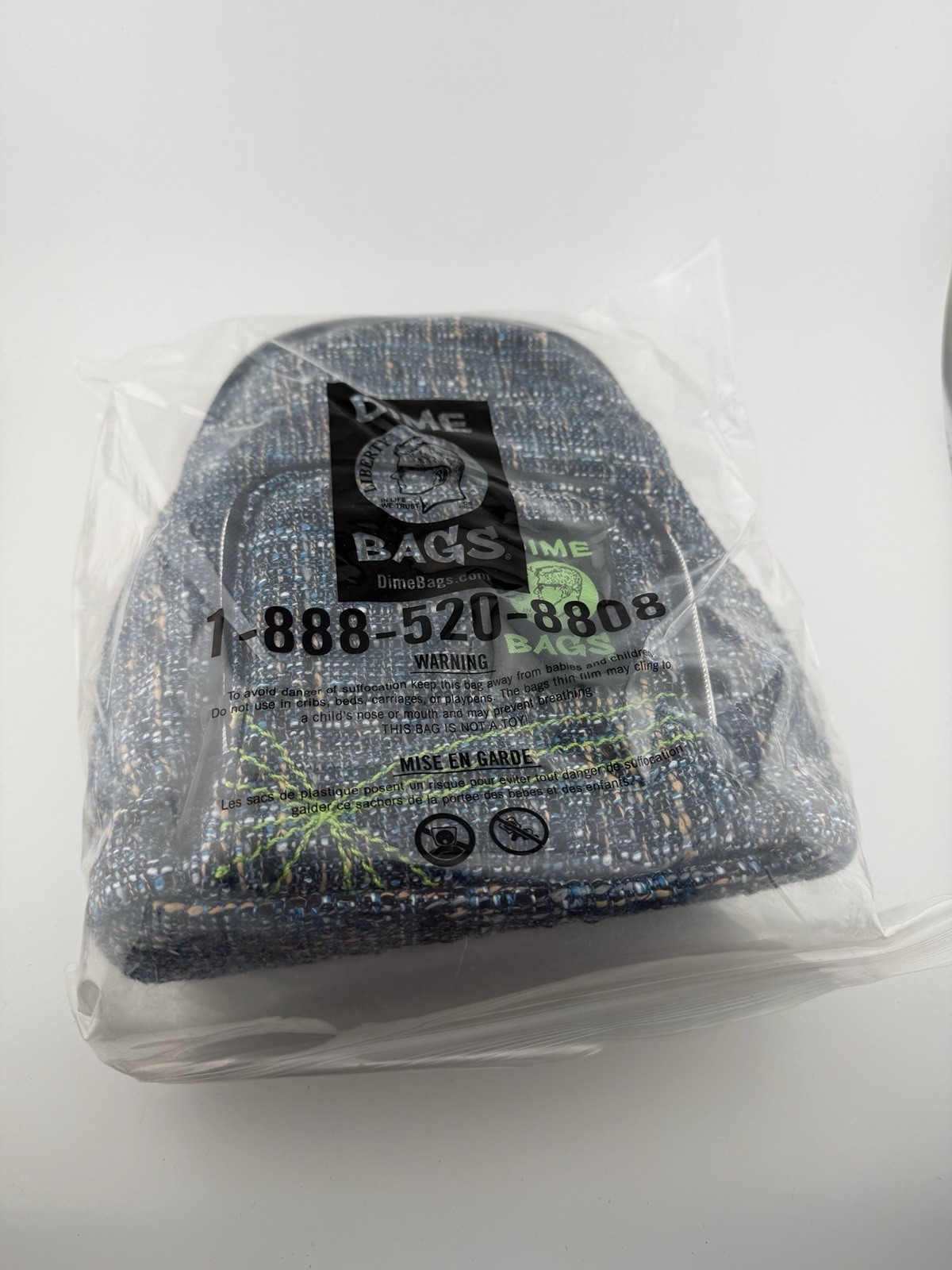 Dime Bags Club Kid Mini Backpack Hemp / Recycled Polyester Glass Blue