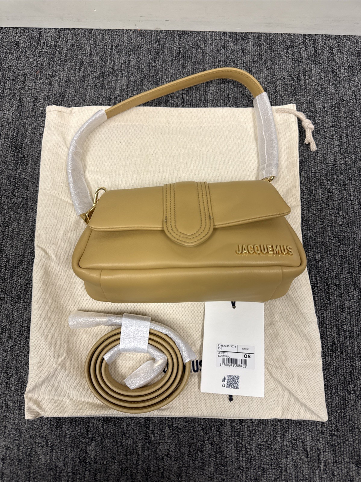 Jacquemus Le Petit Bambimou shoulder bag Camel Brown NEW