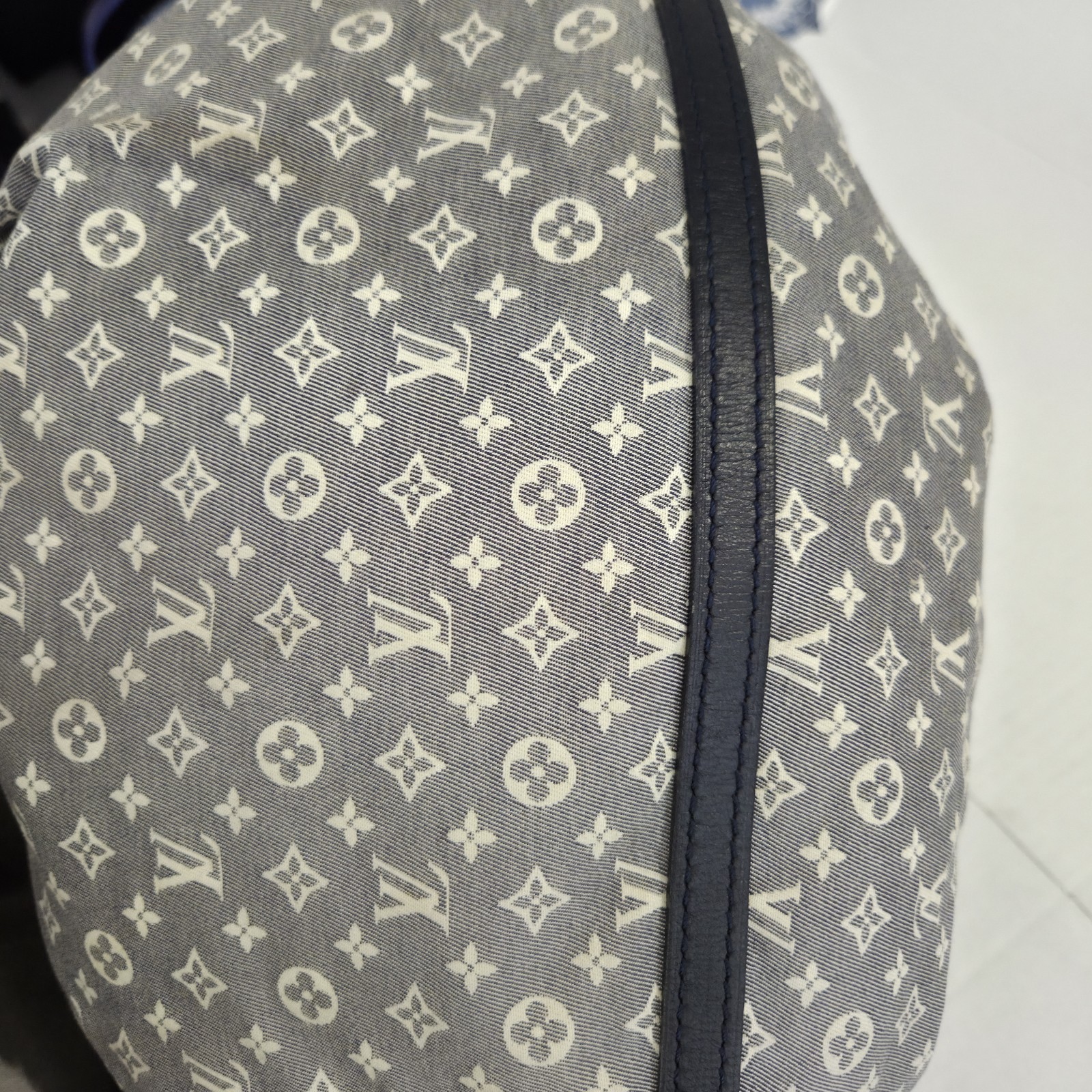 Louis Vuitton Mini Lin Monogram Baggy GM Hobo Shoulder Bag – Gray/Blue