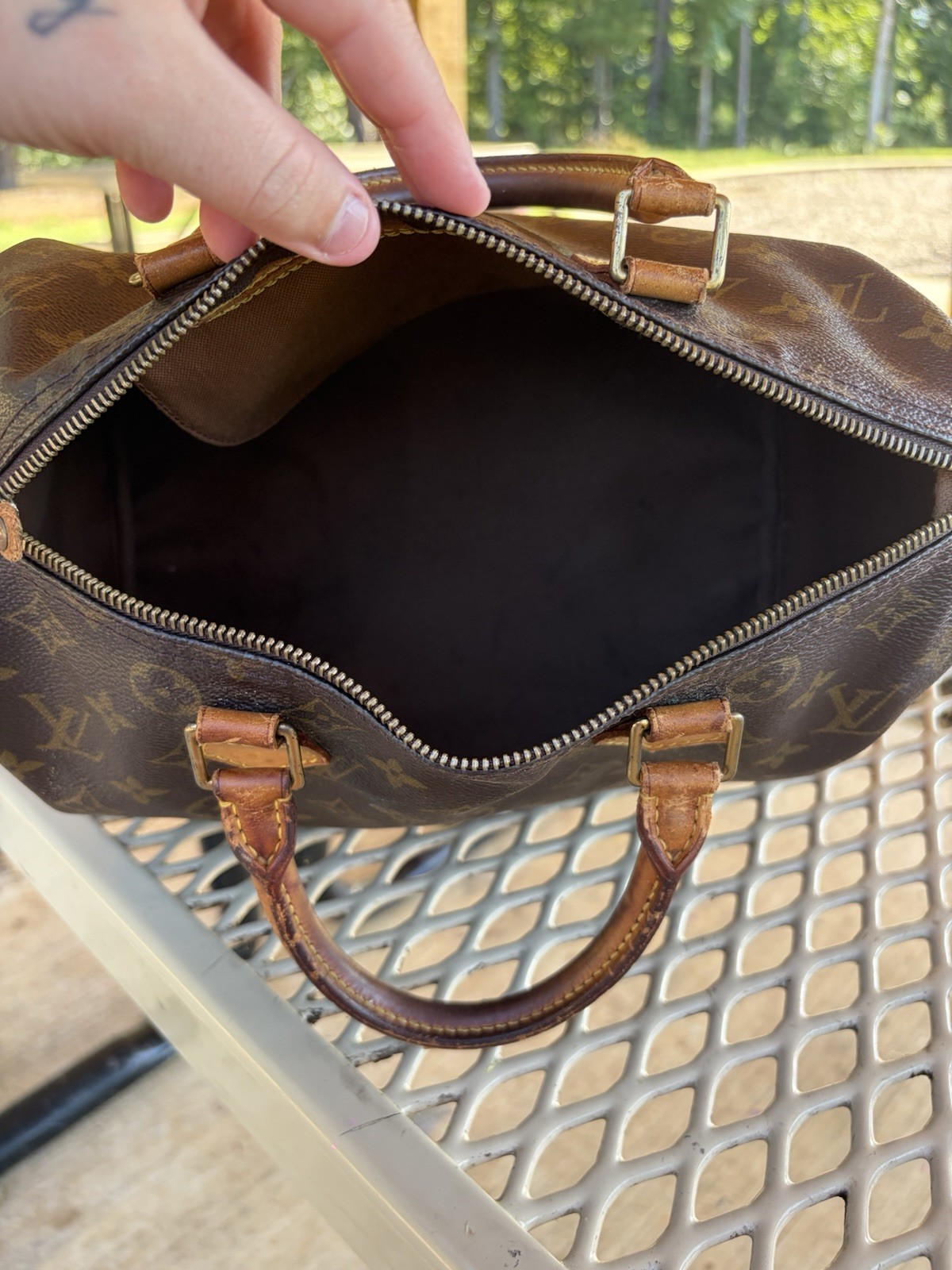 Louis Vuitton Speedy Shoulder Bag 30 Brown Canvas