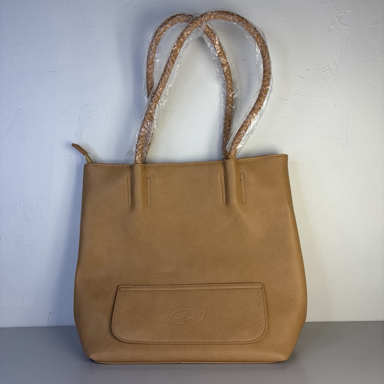 PortoVino Dual Spout Tuscany Double Vegan Leather Tote Bag (2 wine dispensers)