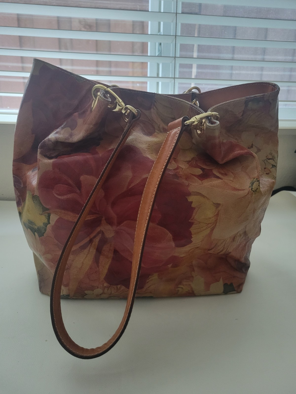 intage Maurizio Taiuti Floral Leather shoulder bag
