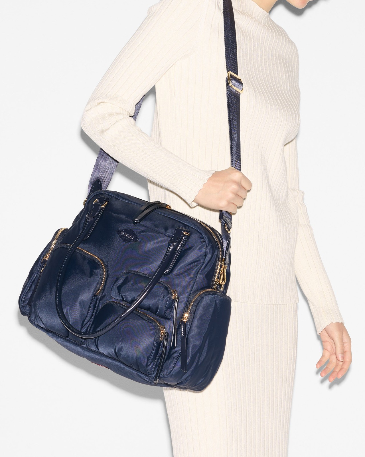 MZ WALLACE Chelsea Everyday Shoulder Bag W/ Pouch Crossbody ~NWT~ Navy