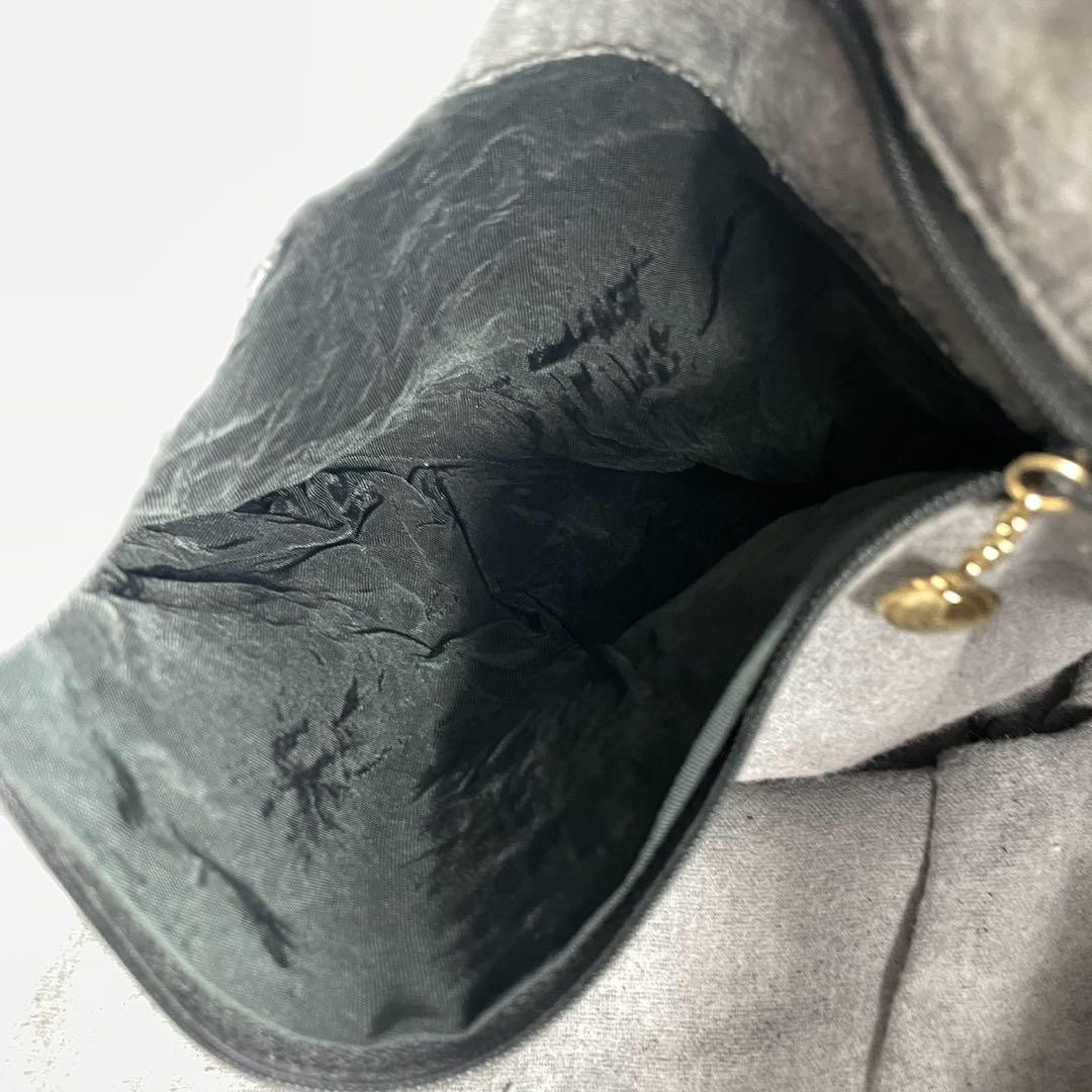 [EXC] GUCCI Bamboo 2-Way Shoulder Bag Black Leather Gold Vintage : From JAPAN