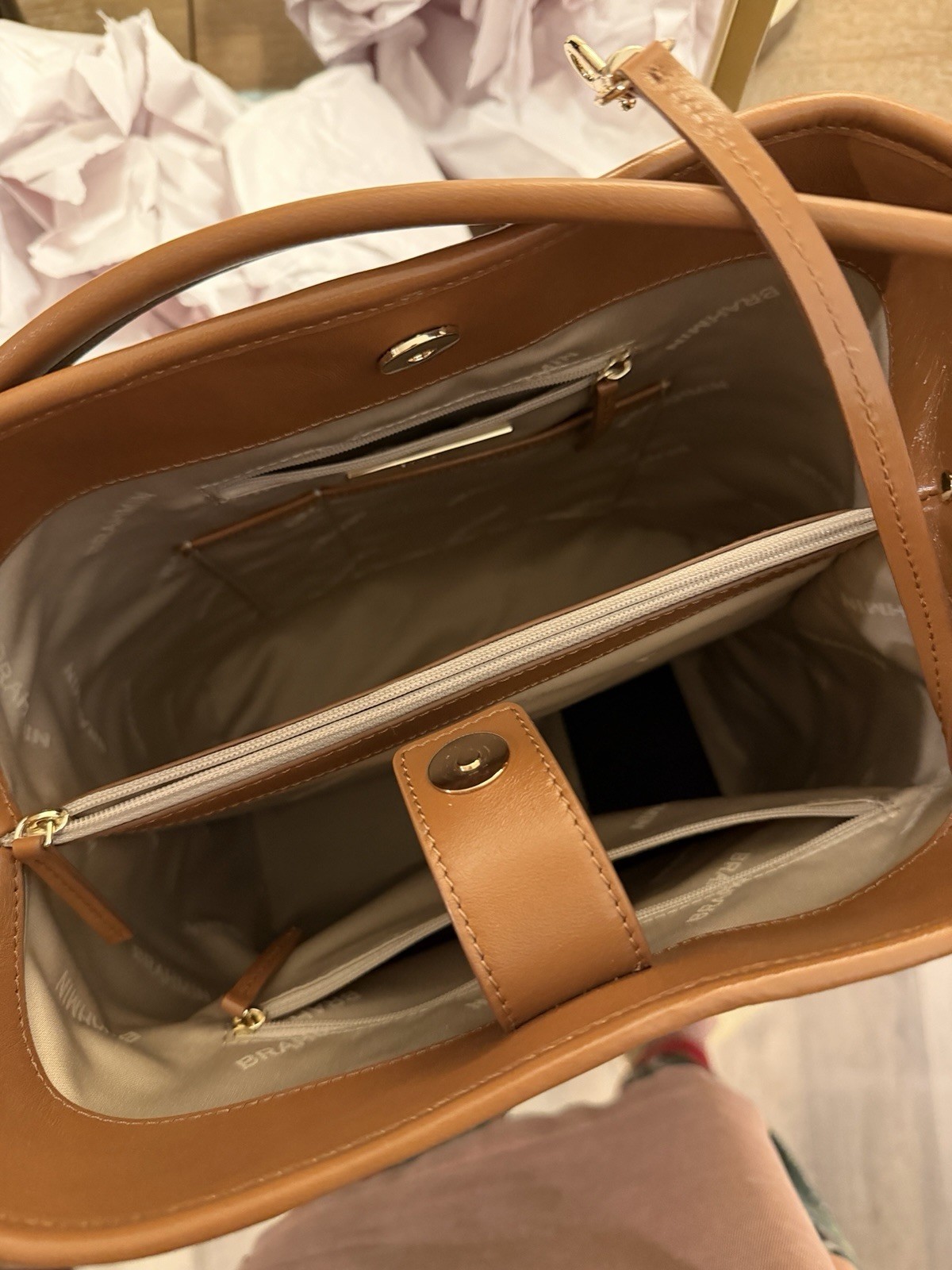 NWT $445 Brahmin Celina Cacti Green Abrigado Bucket Shoulder Bag