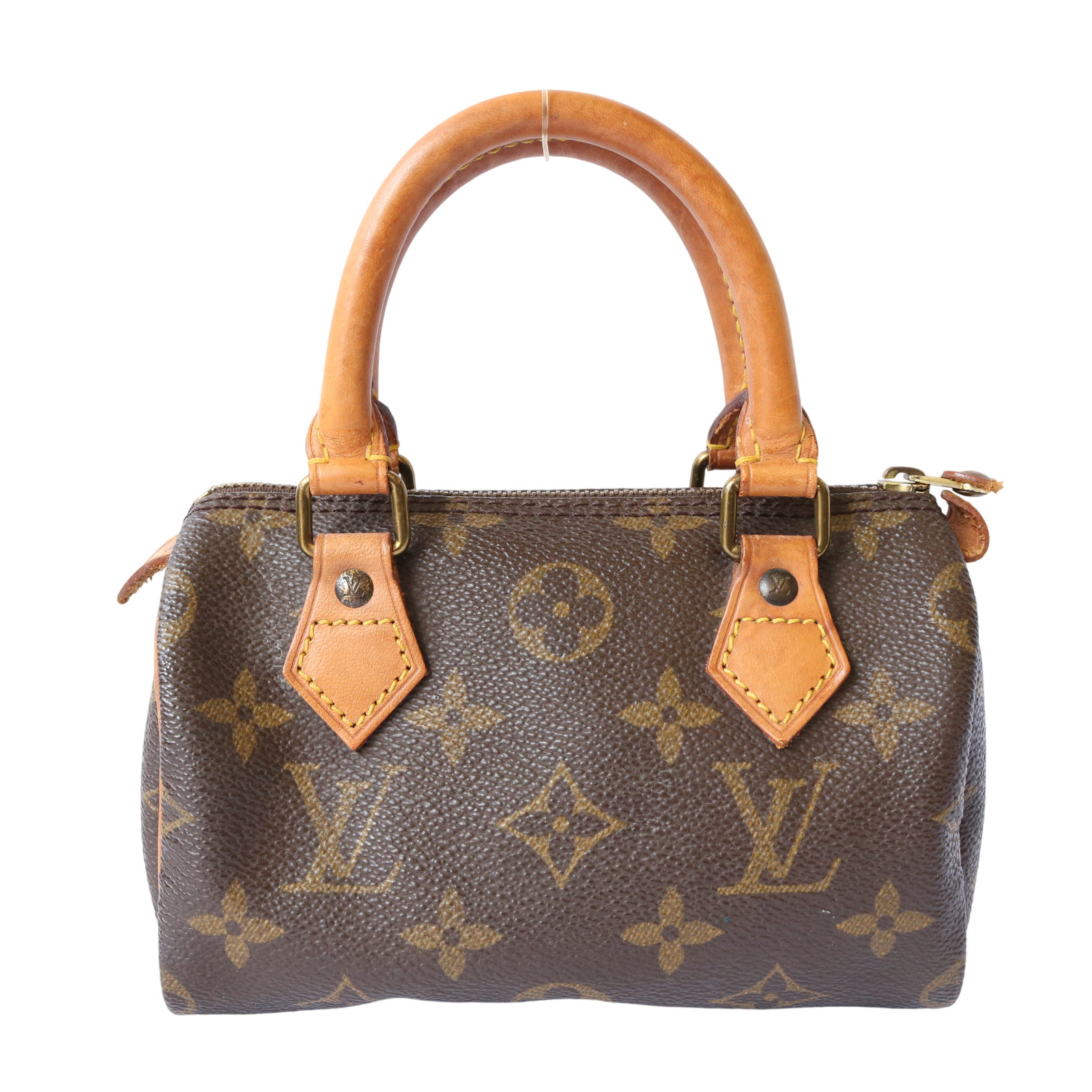 Authentic Louis Vuitton M41534 Mini Speedy Brown Monogram Handbag Serial TH1902