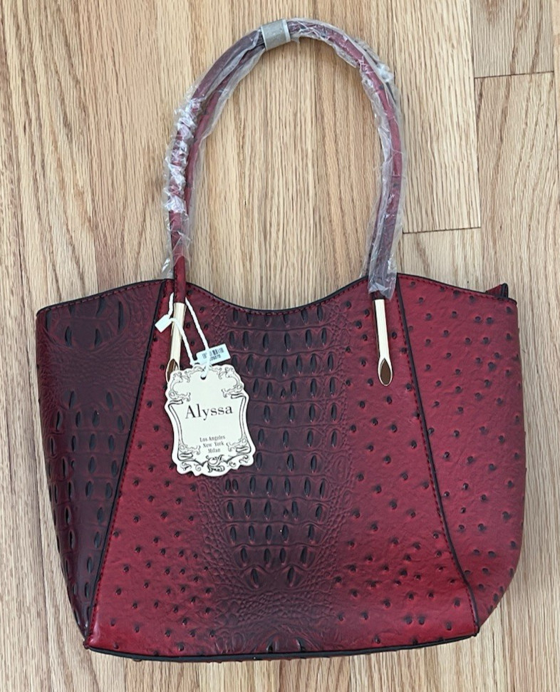 ALYSSA Handbag Purse Vegan Lead Free NWT Red