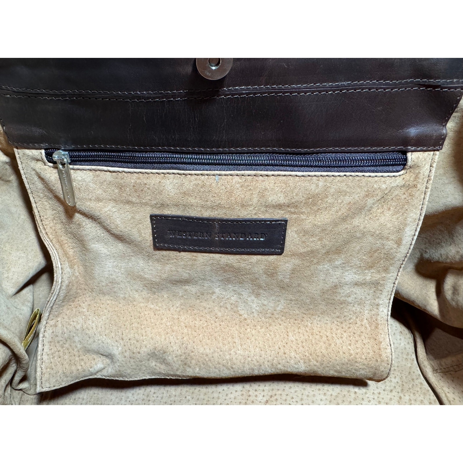 Retired Western Standard Now Known As WP Standard Large Brown Leather Tote Bag