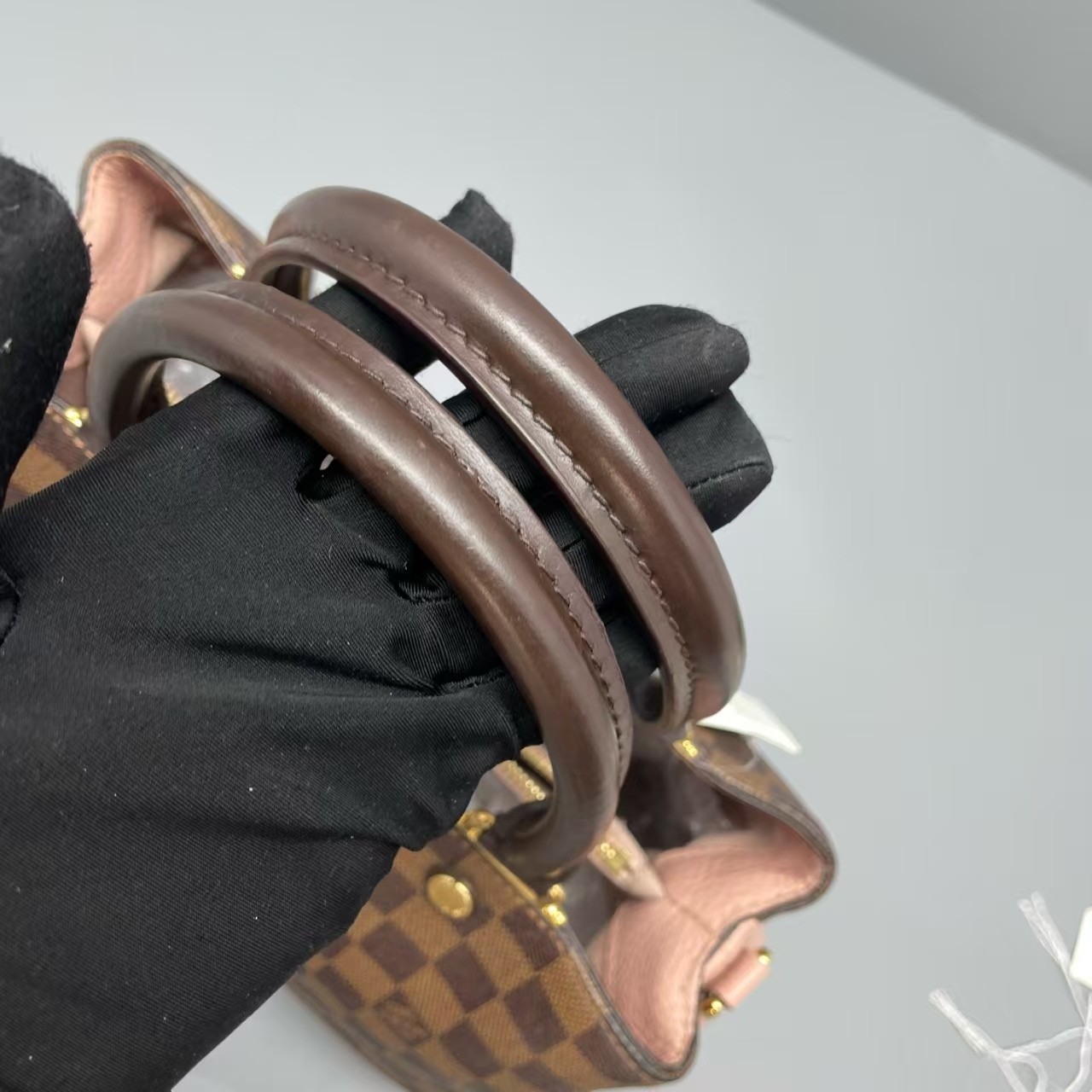 Auth Louis Vuitton Brittany Monogram Damier Pink Tote Bag