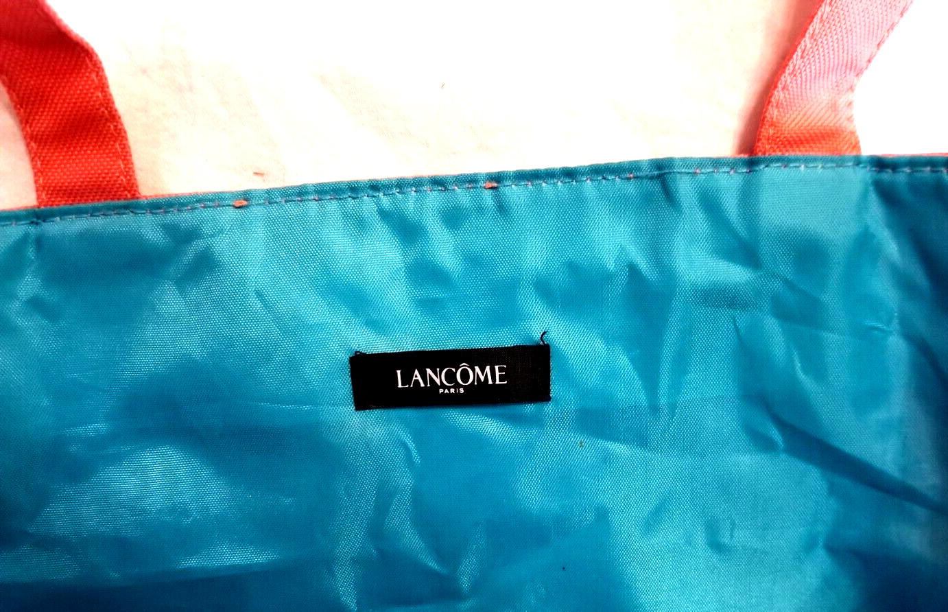 Lancome Cotton Canvas Tote French Riviera Travel Shopping Bag Beach 17″ x 12″