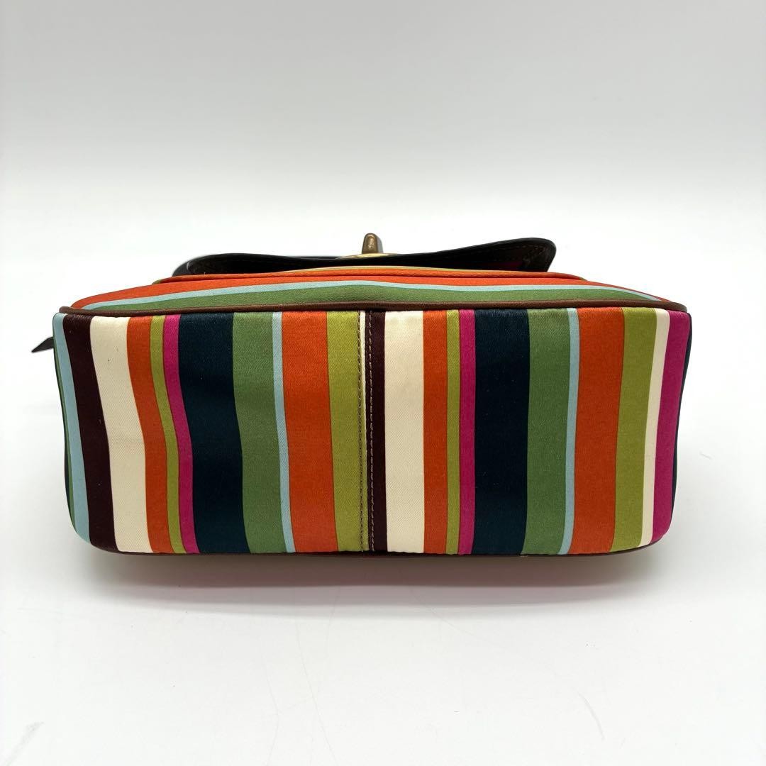 COACH Legacy Turnlock Multicolor Shoulder Bag Pre-Owned Used 22x15x8 cm
