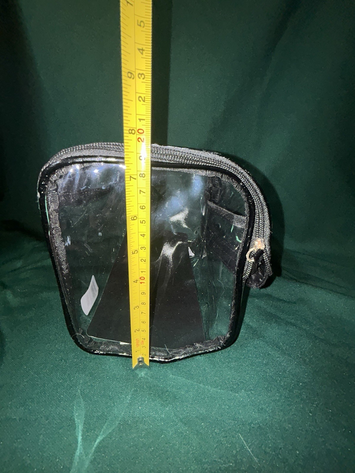 Clear and Black Medium make up Bag – with Gold Chain Handel-Lightweight Women