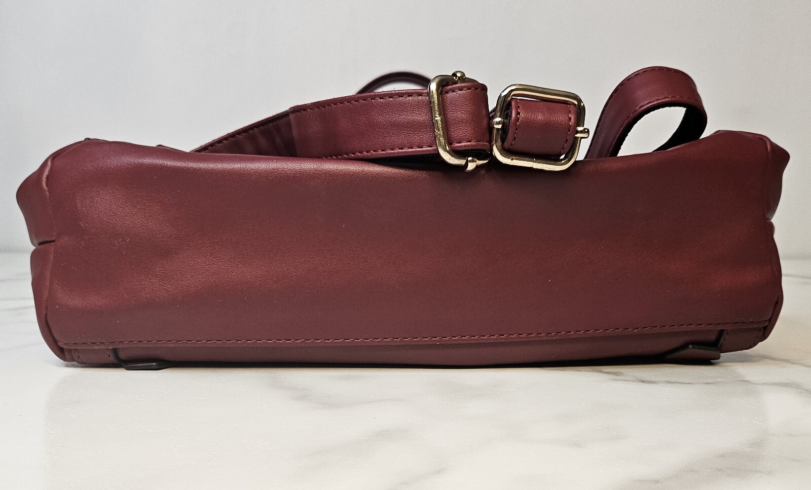 Estarer PU Leather Laptop Backpack Maroon Red