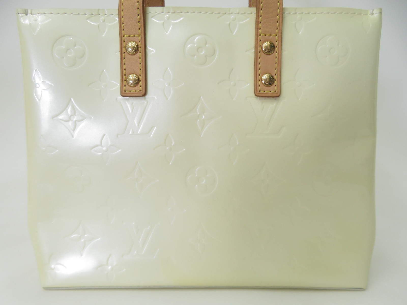 Auth Louis Vuitton Reade PM Monogram Vernis Leather Tote Bag Handbag F#53996