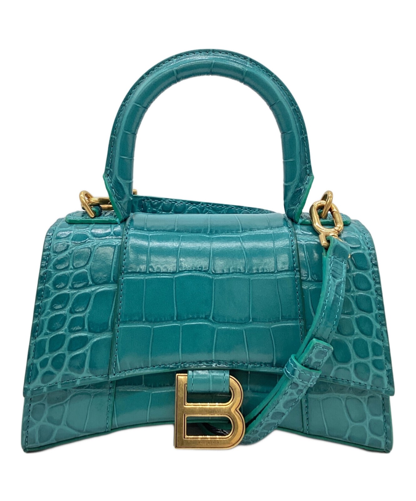 BALENCIAGA Hourglass XS 2WAY Bag Blue From Japan Y2K