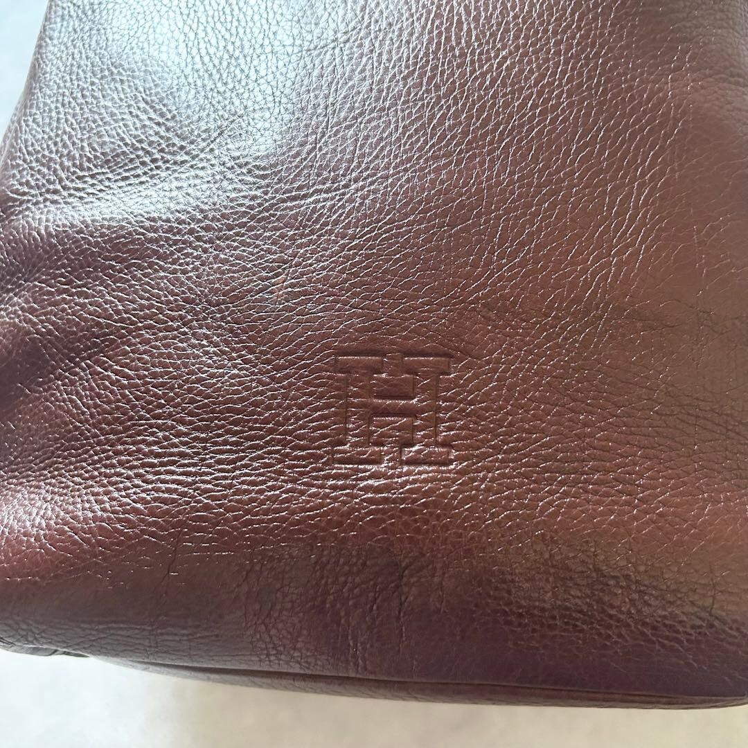 HIROFU Shoulder bag Leather Brown Authentic From Japan