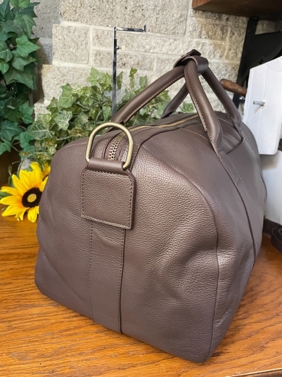 NWT QUINCE NAPPA LEATHER DUFFLE TRAVEL DUFFEL BAG TRAVEL CARRYON MSRP $208