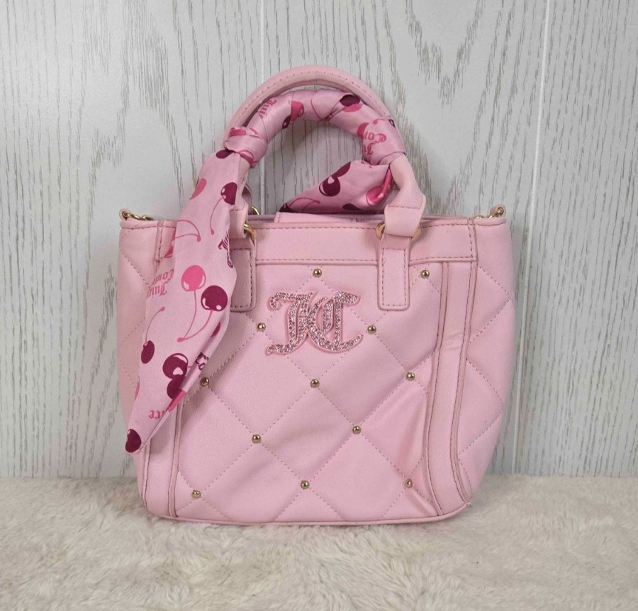 Juicy Couture Pink Cherry “Holding the Line” Mini Crossbody Bag/Purse Y2K
