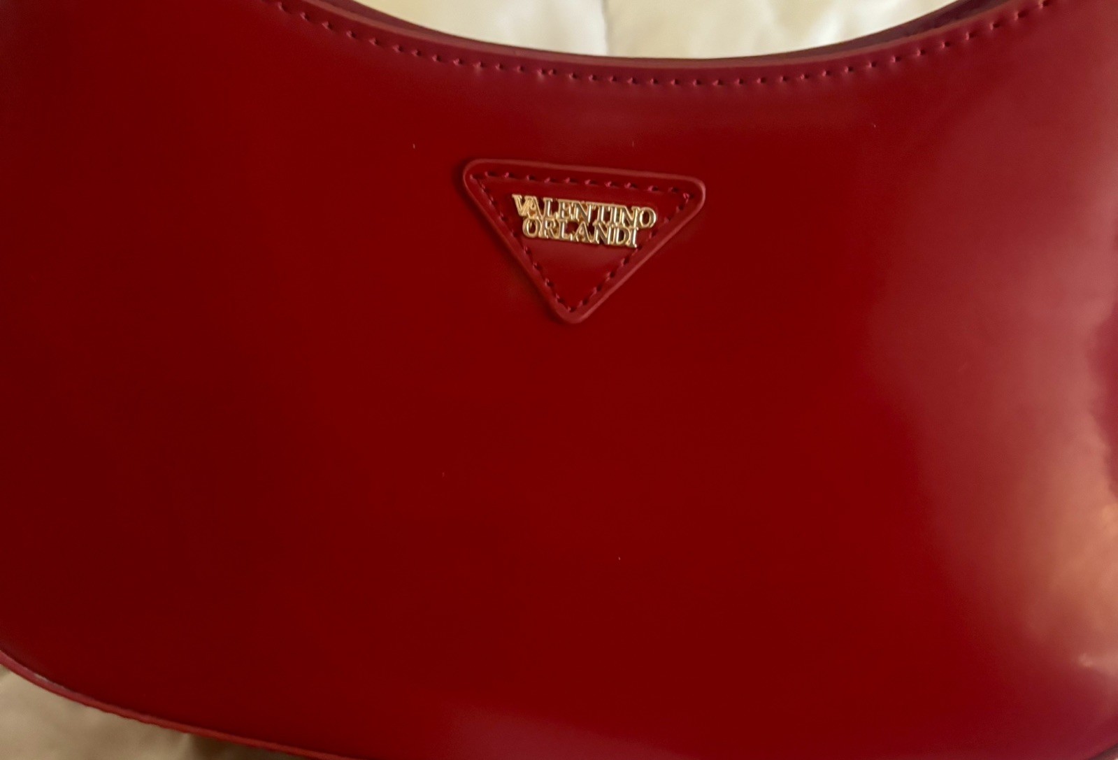 VALENTINO ORLANDI Red Angel Quilted Bag Purse Crossbody Vegan Leather New NWT