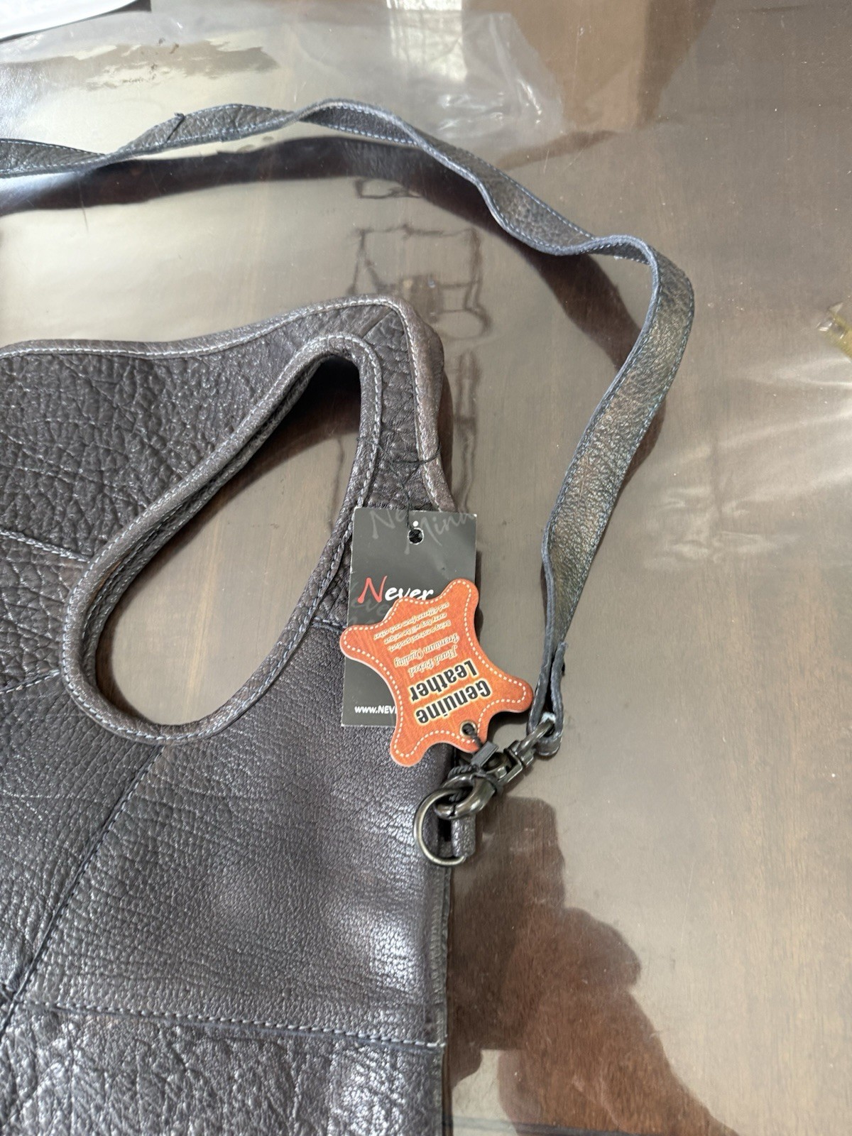 Nevermind NMBGZ117B Clutch Vintage Handmade Genuine Cowhide Leather Bag