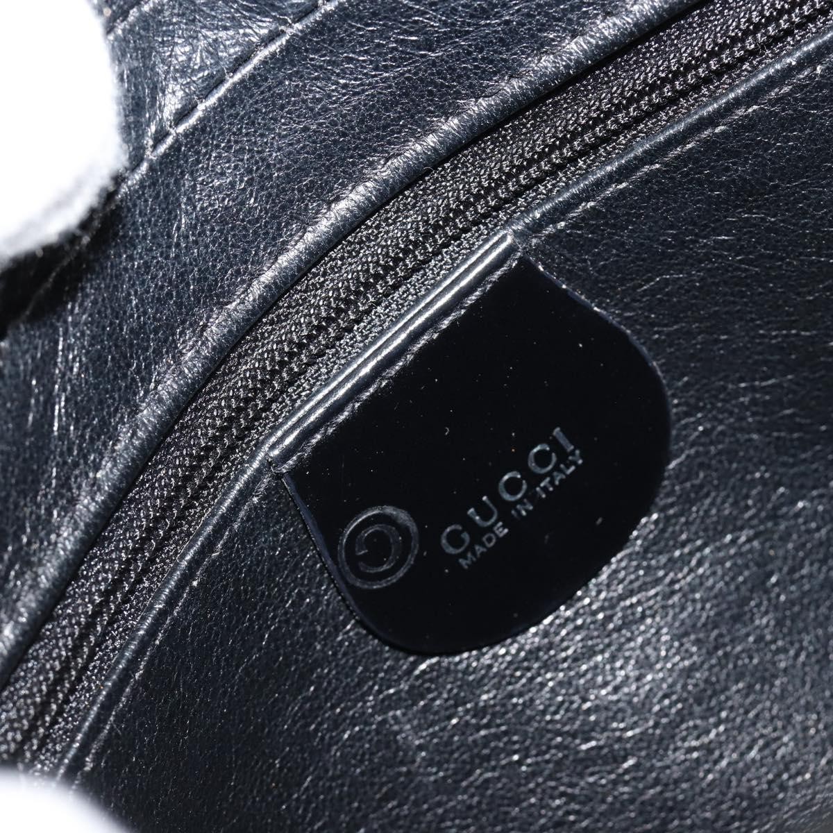 GUCCI Shoulder Bag Harako leather Black Silver 007 1014 0274 5 Auth 183309