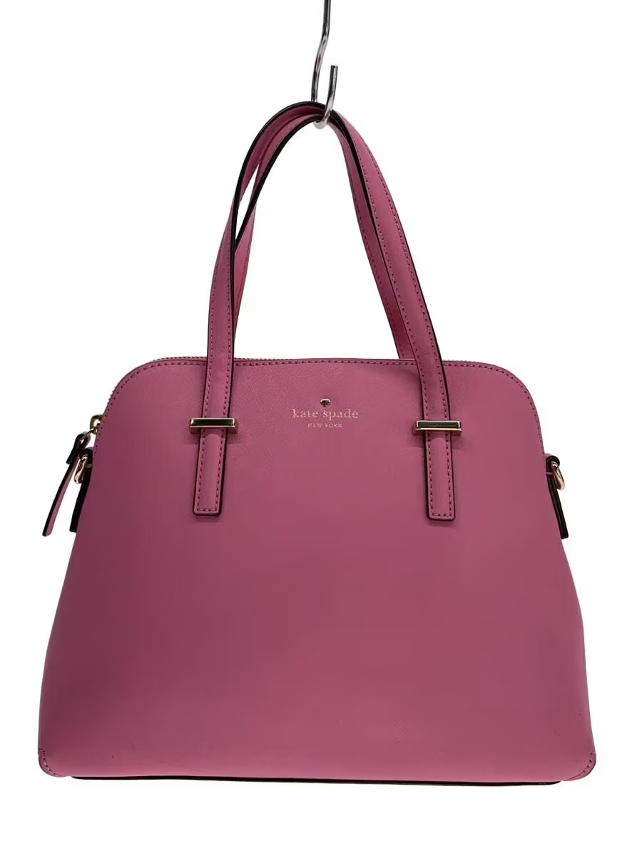 kate spade new york handbag leather pink plain PXRU4471