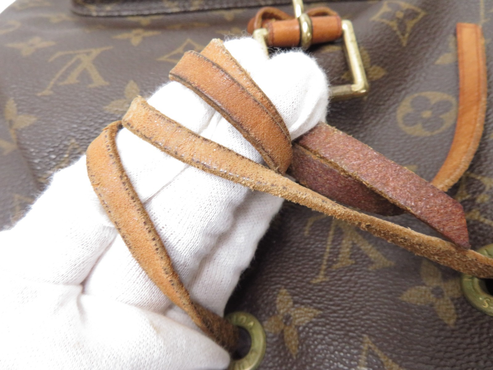Authentic Louis Vuitton Monogram Montsouris GM Backpack F#46911