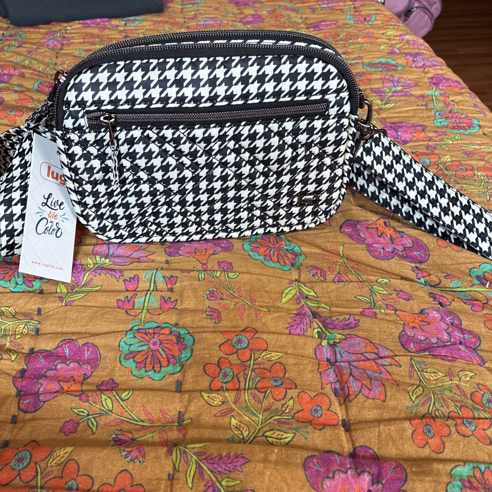 Lug Super Coupe 2 Black Hounds-Tooth NWT Sealed
