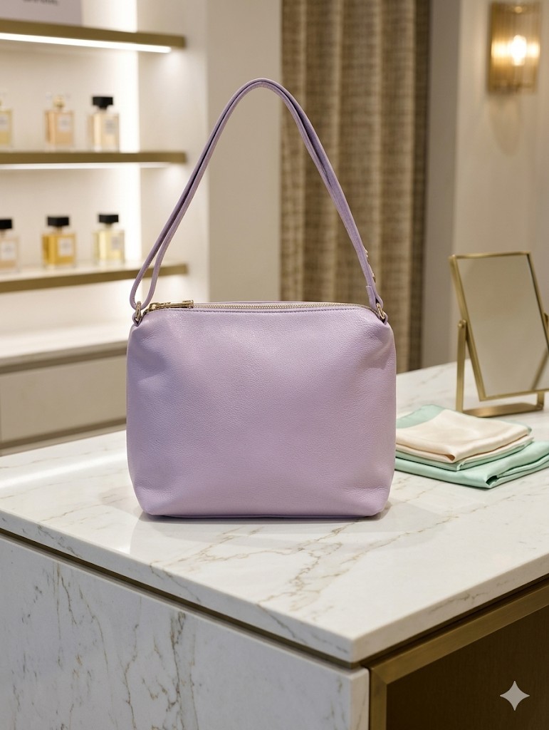 kate landry purse Light Purple Adjustable Straps Faux Leather 100 Pvc