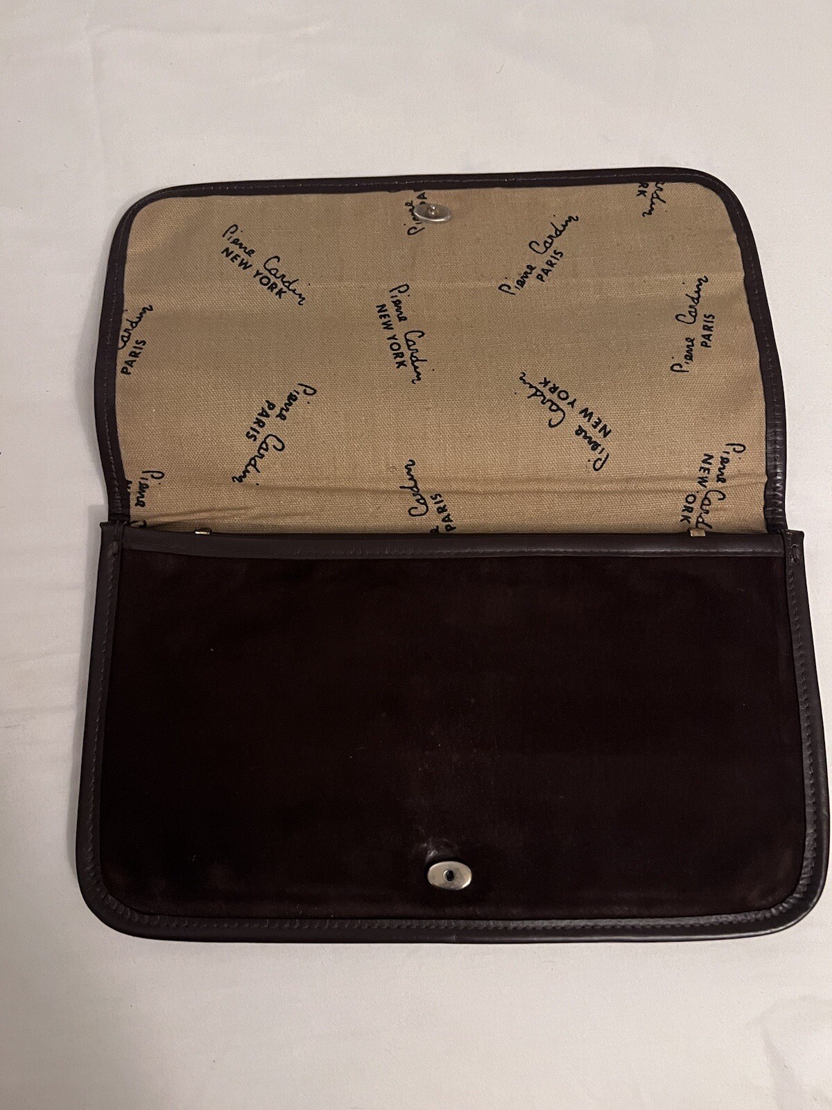 Pierre Cardin New York Brown Leather Vintage Clutch