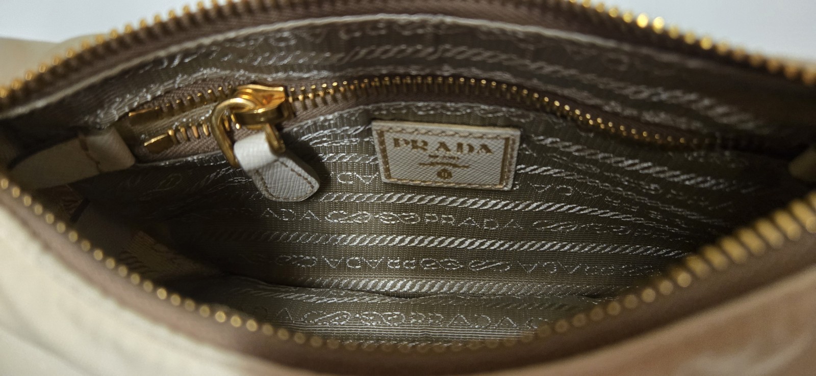 PRADA Mini Oro Tessuto Nylon Gold Y2K Crossbody Bag – Used but Good condition