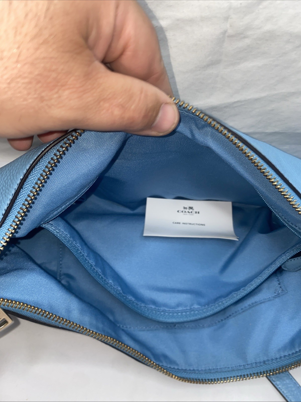 COACH EAST/WEST CELESTE CONVERTIBLE HOBO IN PEBBLE LEATHER F36628 SV/BLUE
