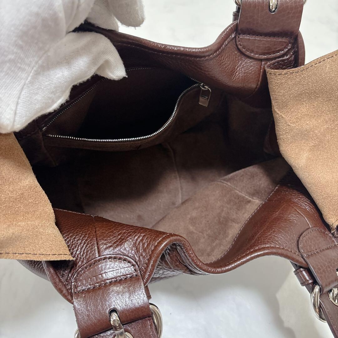 HIROFU Tote bag SOHO Leather Brown Authentic From Japan