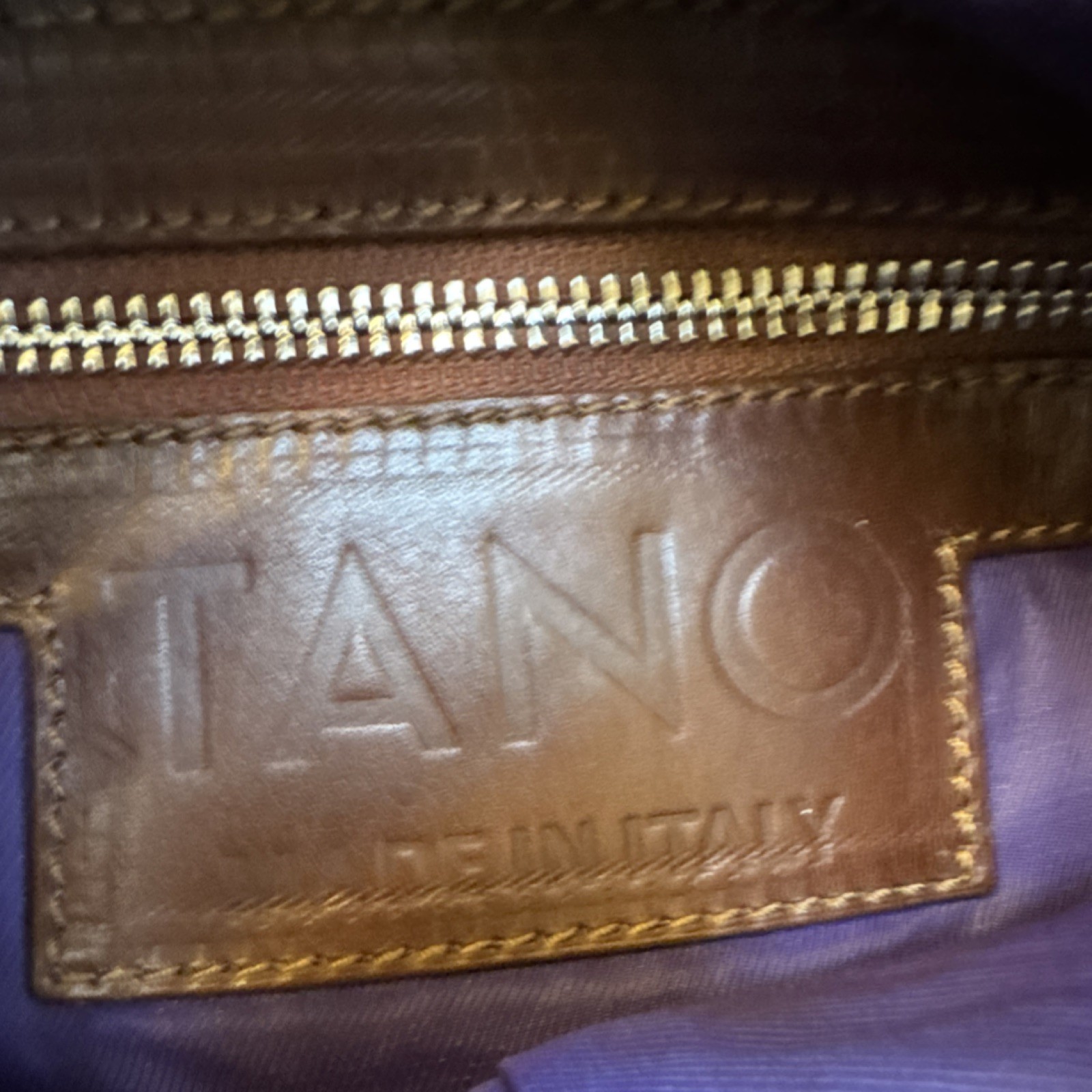Tano Black Shoulder Bag Brown Strap Buckle Accent Zipper Silver Hardware