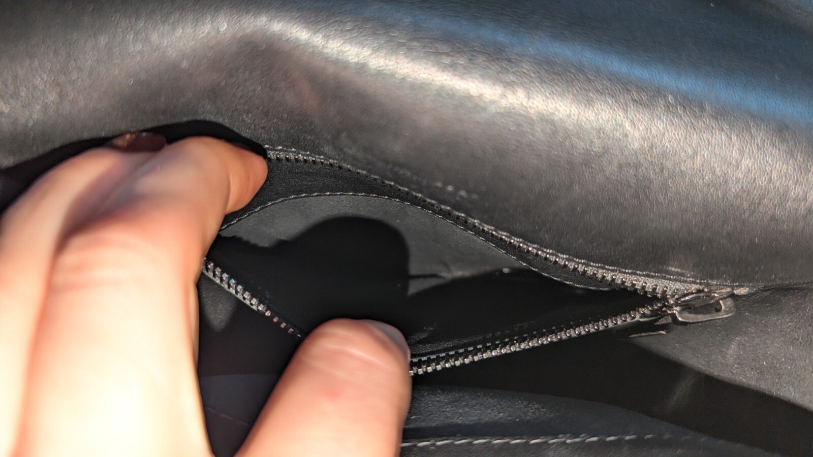 Tom Ford Black Tara Mini with Silver Calf Hair