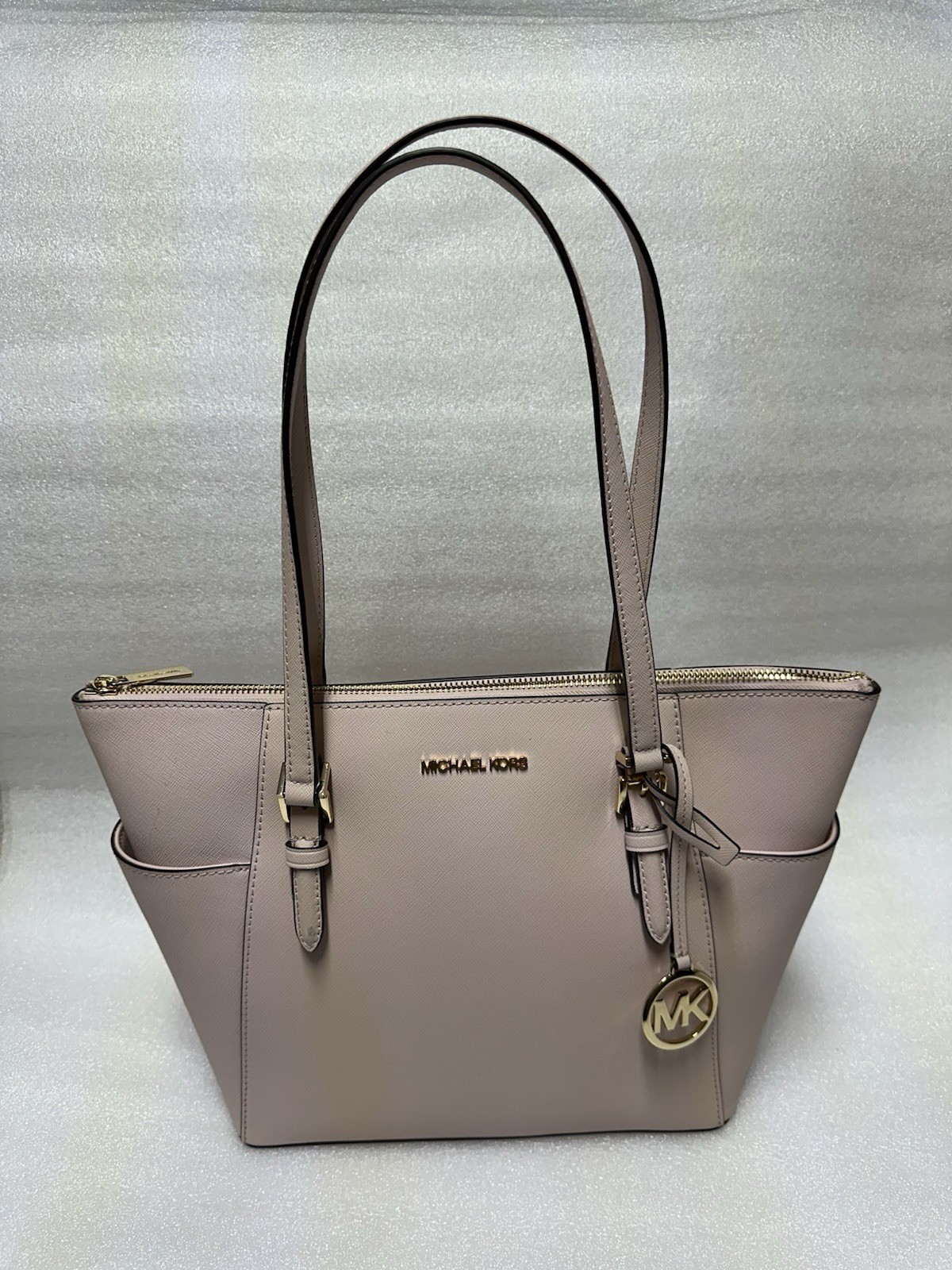 Michael Kors Charlotte Large Top Zip Tote – Powder Blush