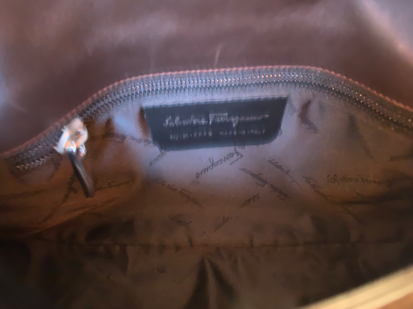 Salvatore Ferragamo Brown Leather Medium Gancini Shoulder Bag