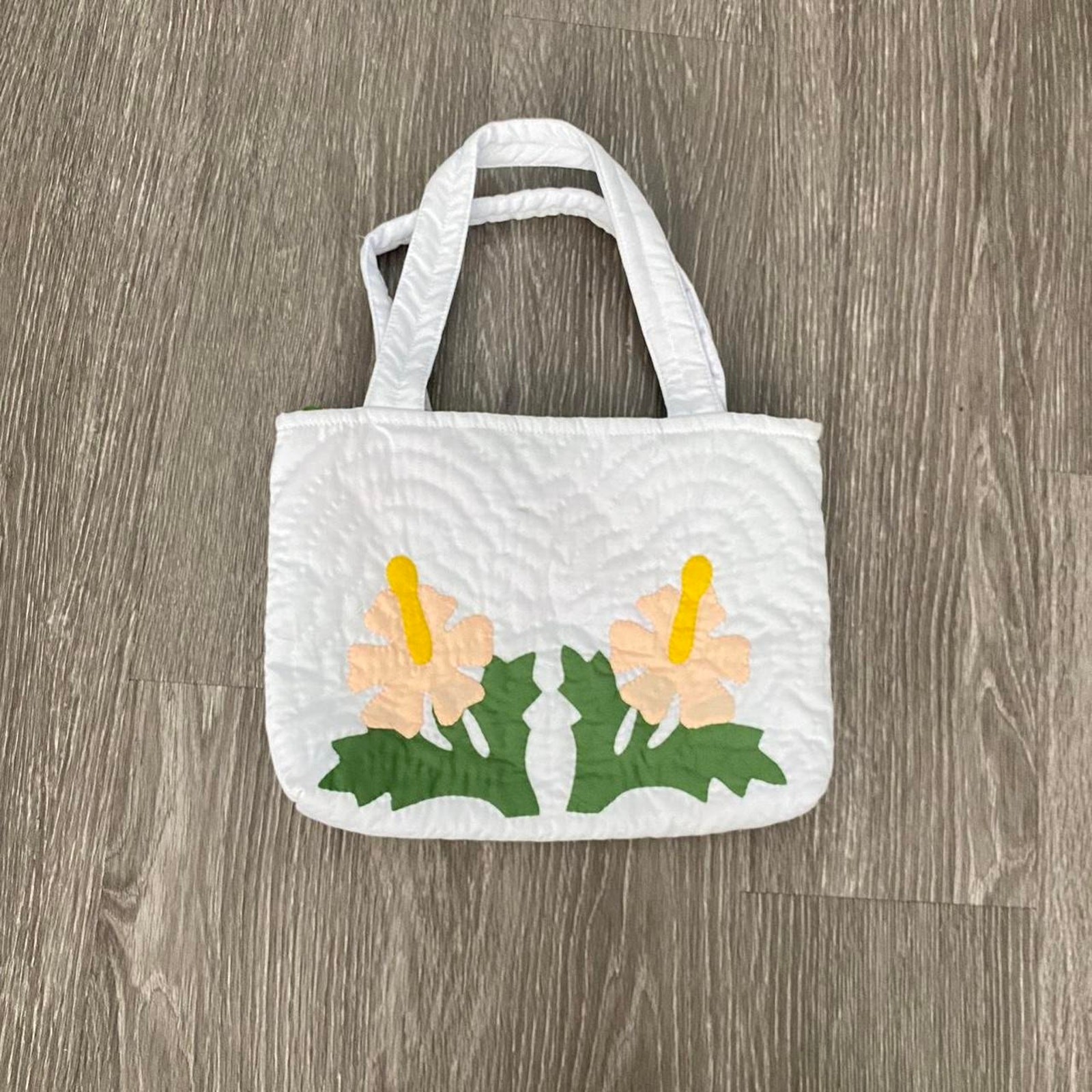 Handmade quilted floral purse