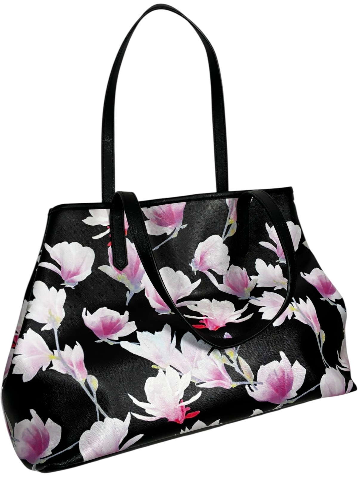 Reaction Kenneth Cole Tulip Tree Floral PVC Tote Bag 15 x 11 x 6.5 inch