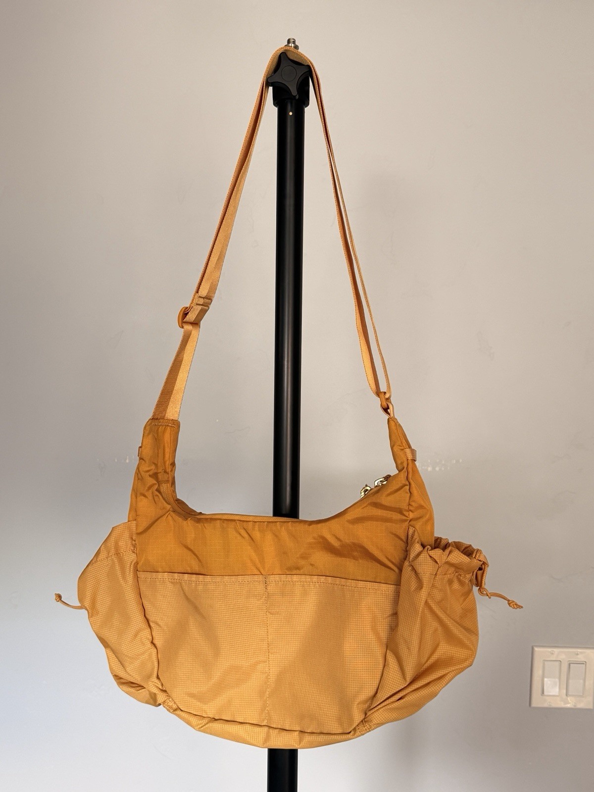 Baboon To The Moon Crescent Crossbody Shoulder Bag Unisex One Size Black Nylon