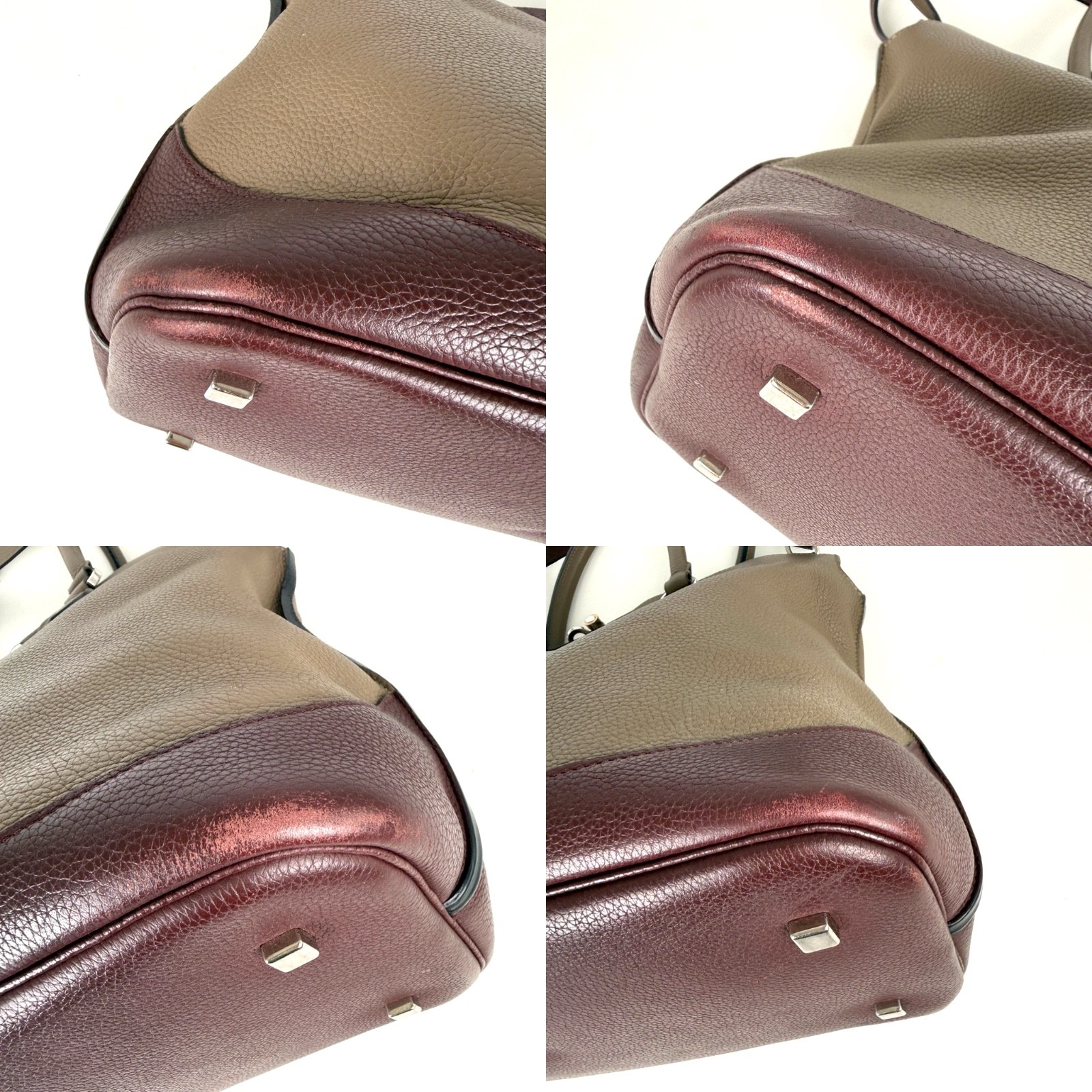 Moynat Josephine MM Bi Color Taupe Medoc Shoulder Crossbody Bag