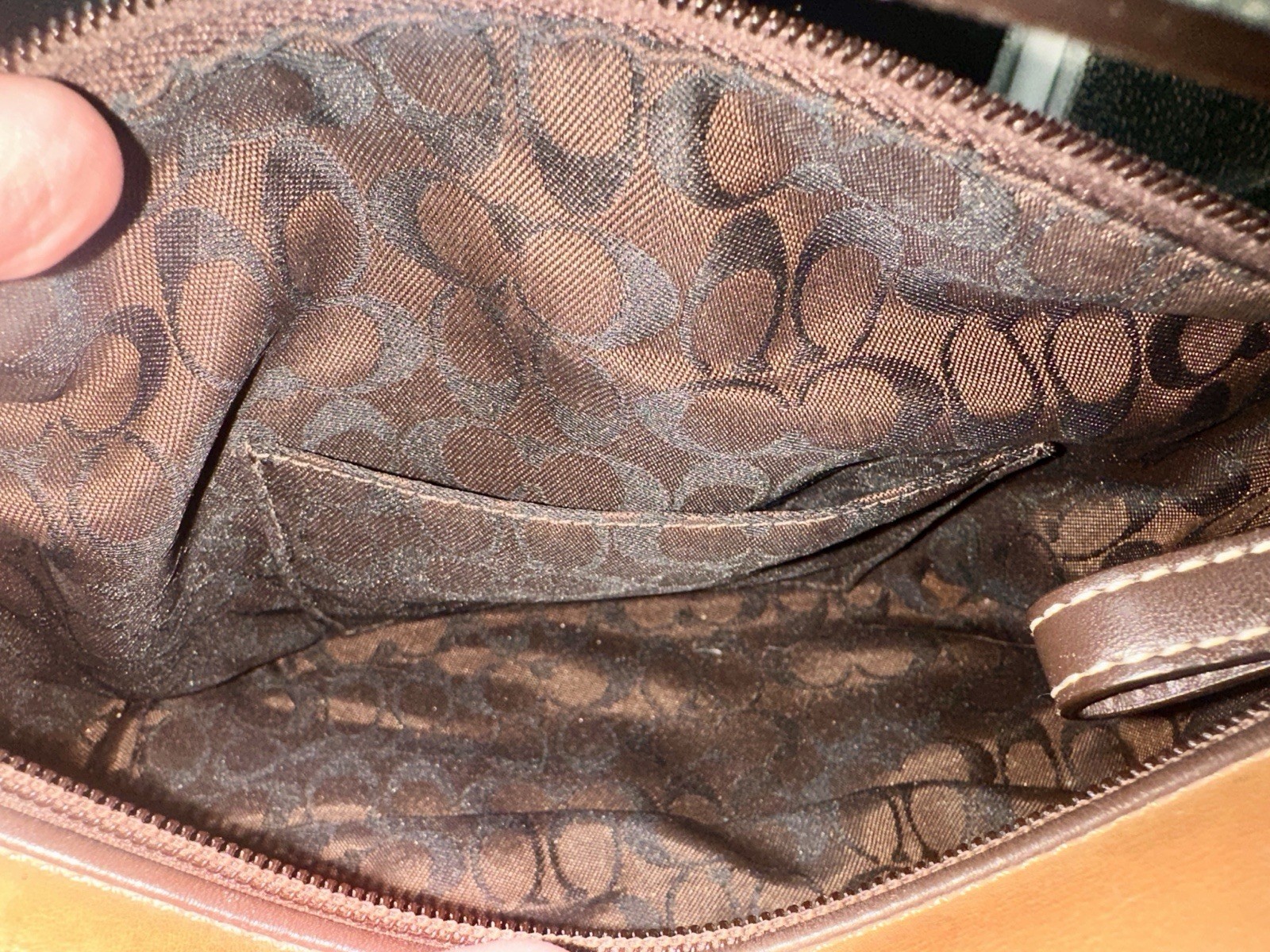 Vintage Y2K COACH LEATHERWARE EST. 1941 Brown Mini Baguette Satchel Hand Bag