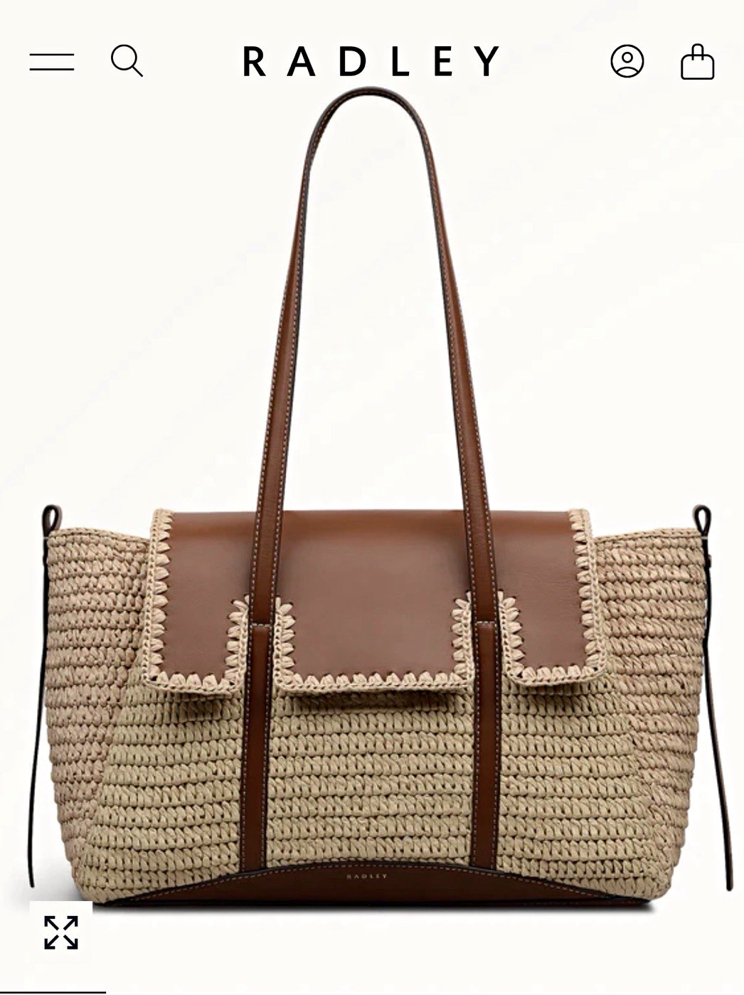 NWT Radley The Chancery Medium Size Raffia Summer Tote