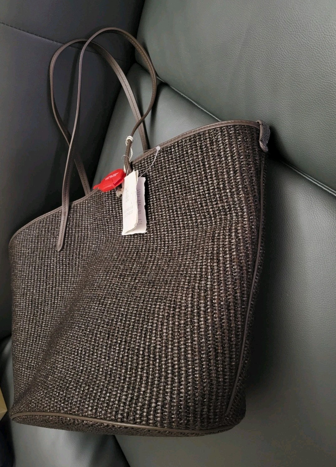 2995$ Brunello Cucinelli Womens Brown Tote/ Shopper Bag .Made In Italy