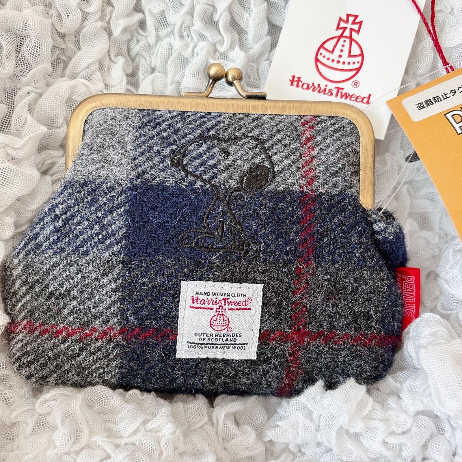 Snoopy Harris Tweed Collaboration Coin Purse Character