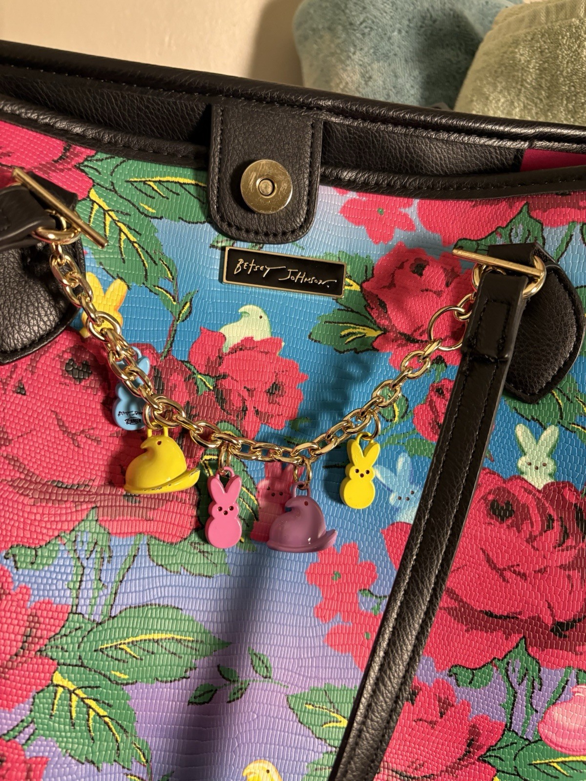 Limited Edition Peeps x Betsey Johnson Purse Tote Pink Bunny Easter Spring