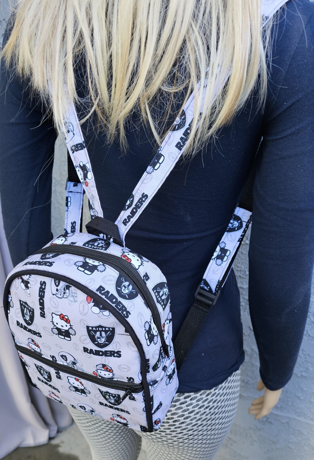 HELLO KITTY RAIDERS GREY ANIME MINI BACKPACK
