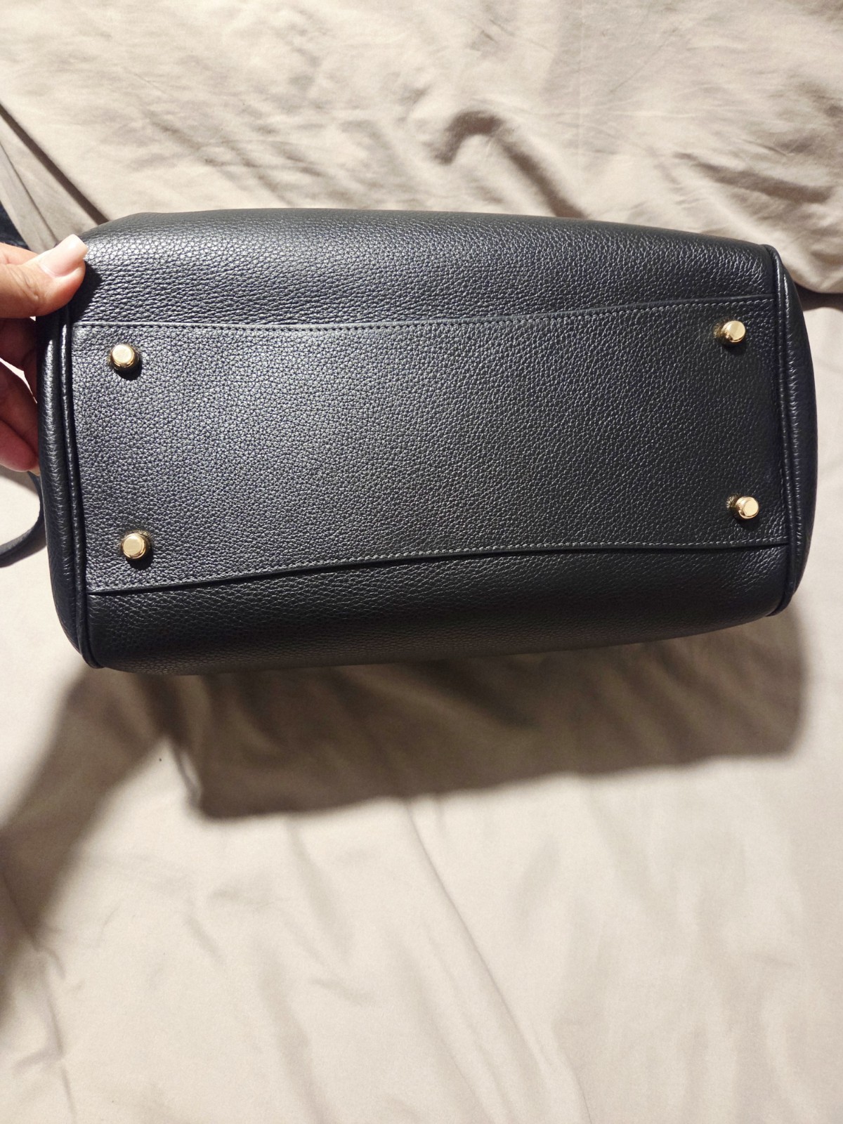 Large Coach Rowan Black Leather In Excellent Condition !